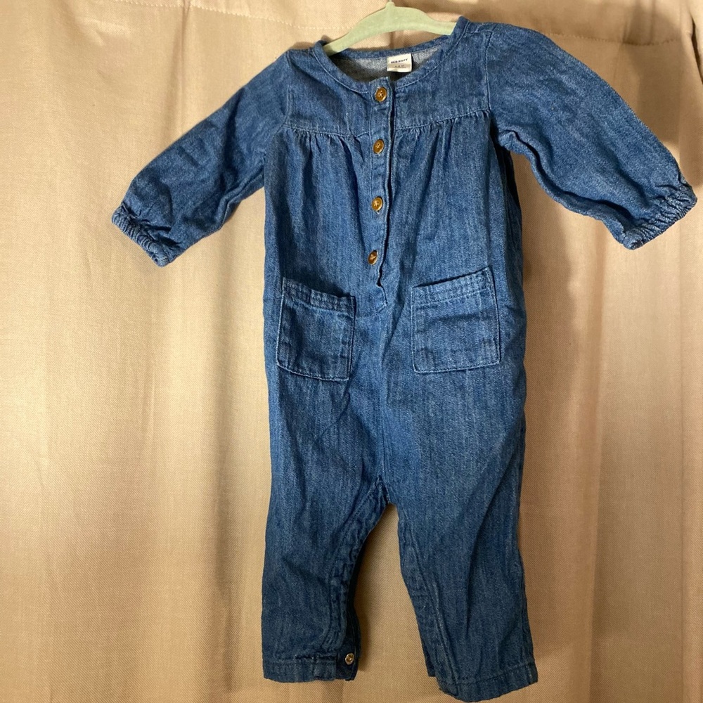 Blue Jean old navy romper 3-6 months